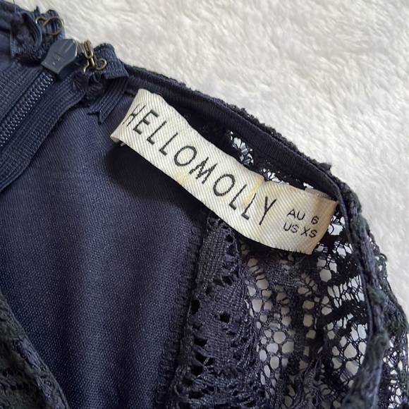 Navy Blue Lace Dress - Picture 4 of 5